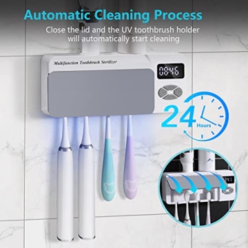 AONCO Toothbrush Holder with Bluetooth Speaker