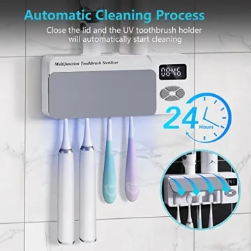 AONCO Toothbrush Holder with Bluetooth Speaker
