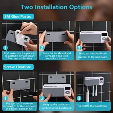 AONCO Toothbrush Holder with Bluetooth Speaker