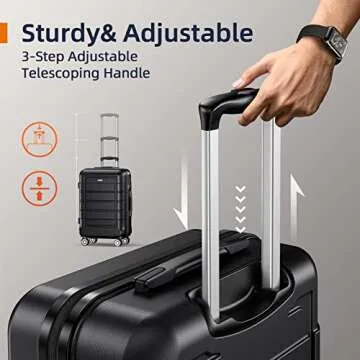 SHOWKOO Luggage Set Expandable Durable Suitcase with TSA Lock