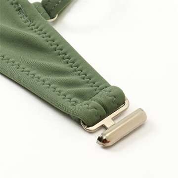 SUUKSESS Women Twist High Waisted Bikini Push Up Two Piece Swimsuits Sexy Bathing Suits (Army Green, S)