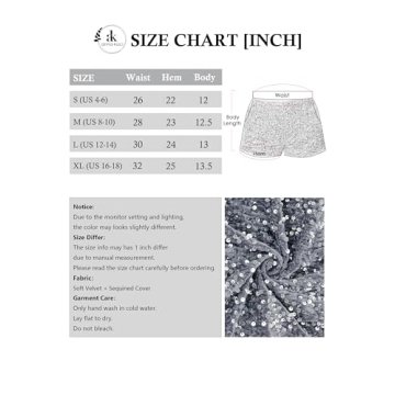 Anna-Kaci Sparkly Sequin Shorts with Pockets for Parties