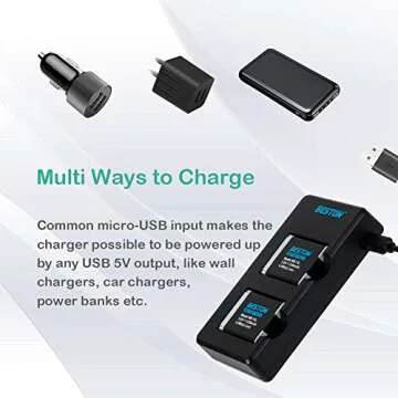 BESTON 2-Pack NB-13L Batteries & Dual USB Charger