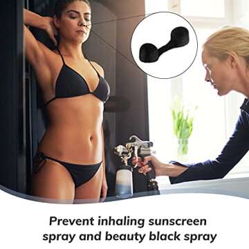 Tondiamo 150 Pcs Nose Plug Filter Bulk Sponge Nostril Filters Nose Dust Filters for Spray Tanning Welding Dust Allergies(Black)