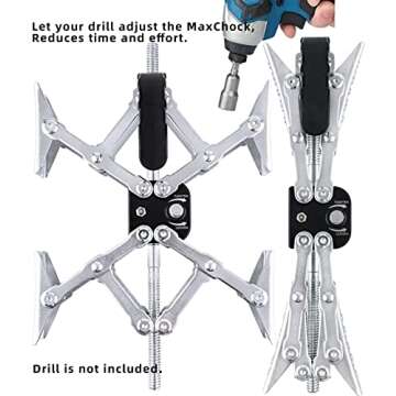 Maxchock X-Shaped RV Stabilizer Wheel Chock (Allow Drill Adjust) Dual Axel RV Travel Trailer Camper ...