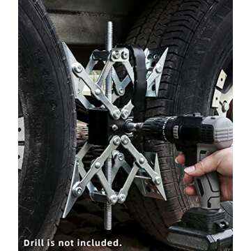 Maxchock X-Shaped RV Stabilizer Wheel Chock (Allow Drill Adjust) Dual Axel RV Travel Trailer Camper Tire While Camping -2 Pack