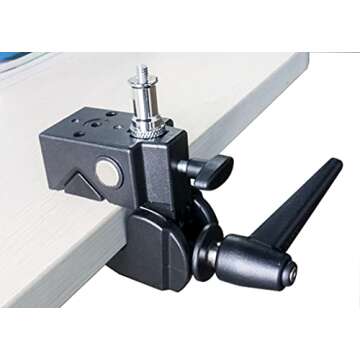 PHOCUS Multi-Function Super Clamp with Standard Stud for Photography Studio Video Camera Lighting