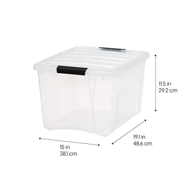 IRIS USA Stackable Storage Bins - BPA-Free & Durable