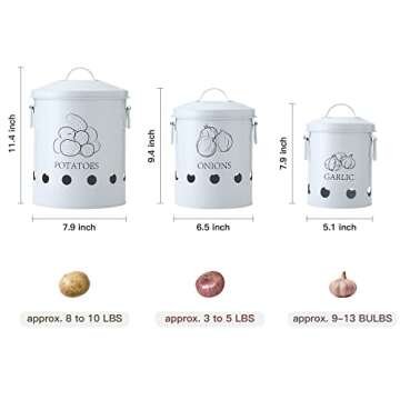 Vintage Potato Onion Storage Canisters Set - Stylish Organization