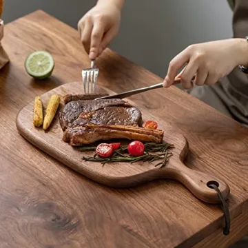 Muso Wood Small Cutting Board - Elegant Walnut Kitchen Knife