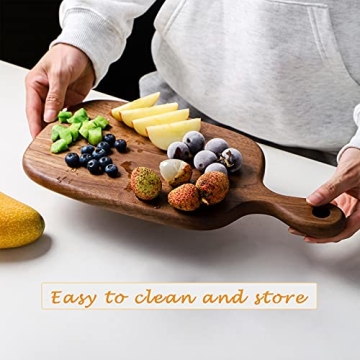 Muso Wood Small Cutting Board - Elegant Walnut Kitchen Knife