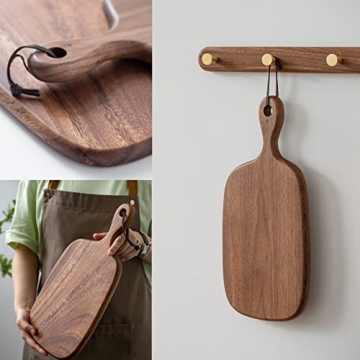 Muso Wood Small Cutting Board - Elegant Walnut Kitchen Knife
