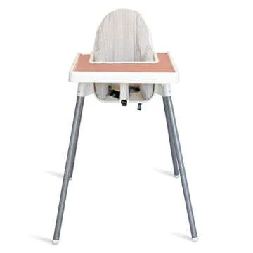 Mango Co. High Chair Placemat for Antilop Baby High Chair - BPA Free, Dishwasher Safe, Silicone Placemats - Finger Foods Placemat for Toddler and Baby (Muted Coral)