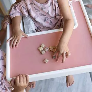 Mango Co. High Chair Placemat for Antilop Baby High Chair - BPA Free, Dishwasher Safe, Silicone Placemats - Finger Foods Placemat for Toddler and Baby (Muted Coral)