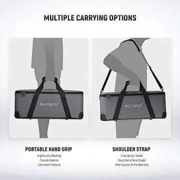Neewer Carrying Bag with Shoulder Strap, Handle, Movable Foam Padded for Studio Light CB300B CB200B FS150B CB100C CB60B RGB CB60 MS60B MS60C MS150B Vision 4 ML300 52cm Tripod Stand, Travel Case, PB6,