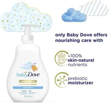 Baby Dove Face and Body Lotion for Delicate Skin 13 oz
