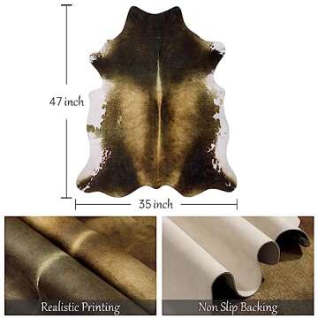 Goideal Faux Cowhide Rug