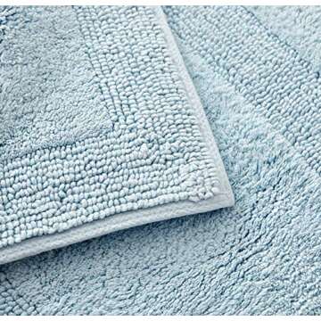 Tommy Bahama - Bathroom Rug, Cotton Bath Mat, Highly Absorbent Bathroom Decor (Long Branch Blue, 21" x 34")