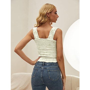 Stylish Floral Crop Tank Top for Women - AIHUKOCY