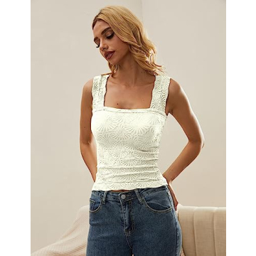 Stylish Floral Crop Tank Top for Women - AIHUKOCY