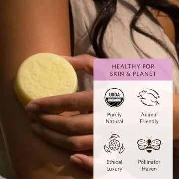 Moon Valley Organics Herbal Lotion Bar in Lavender, Moon Melt Bar, Calendula and Comfrey, Beeswax, Heal and Restore Chapped Skin, Soothing