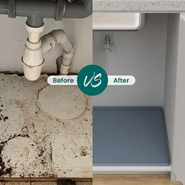 Waterproof Under Sink Mat 34" x 22" for Kitchen & More