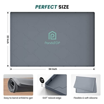 Waterproof Under Sink Mat 34" x 22" for Kitchen & More
