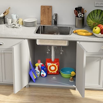Waterproof Under Sink Mat 34" x 22" for Kitchen & More