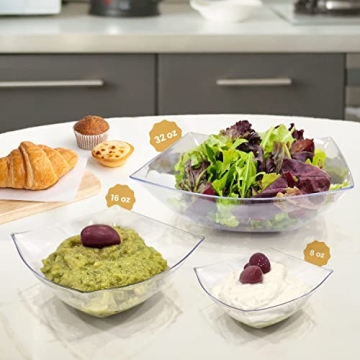 R-kay Square Plastic Serving Bowls - Durable & Elegant