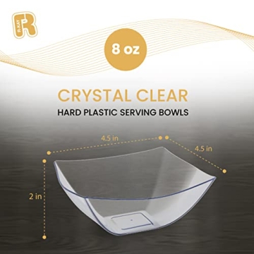 R-kay Square Plastic Serving Bowls - Durable & Elegant