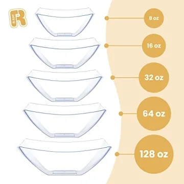 R-kay Square Plastic Serving Bowls - Durable & Elegant