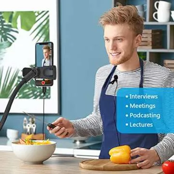 YOTTO USB Type-C Lavalier Microphone for Android, Omnidirectional Condenser USB-C Clip on Lapel Microphone for YouTube, TikTok, Interview, Livestream, Video, Recording with USB-B Adapter(19.5ft)