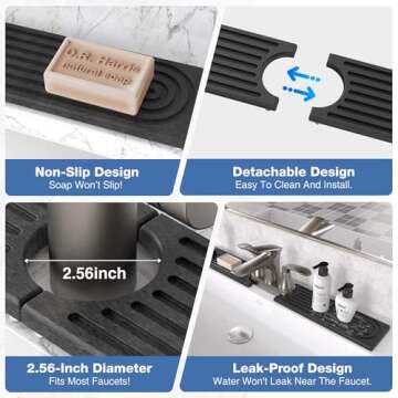 DK177 Water Absorbing Faucet Mat - Stylish Kitchen Essential