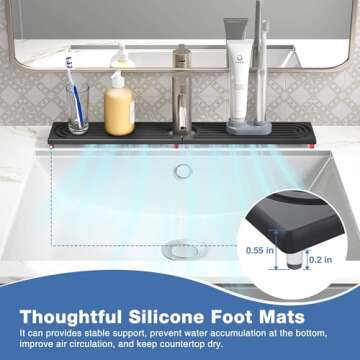 DK177 Water Absorbing Faucet Mat - Stylish Kitchen Essential