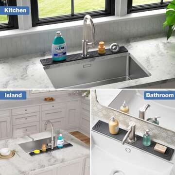 DK177 Water Absorbing Faucet Mat - Stylish Kitchen Essential