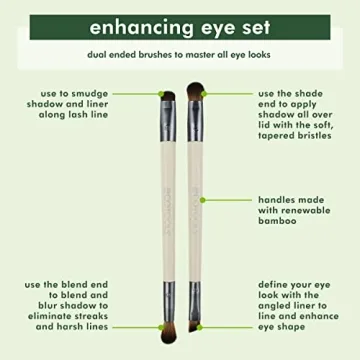 EcoTools Vegan Cruelty-Free Dual-Sided Eye Makeup Brushes