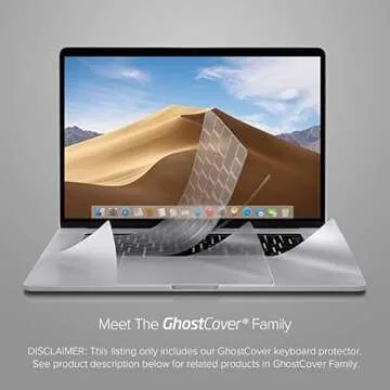 UPPERCASE GhostCover Premium Ultra Thin Keyboard Protector, Compatible with MacBook Pro with Touch Bar 13" and 15" (2016 2017 2018 2019, Apple Model Number A1706, A1707, A1989, A1990, A2159)