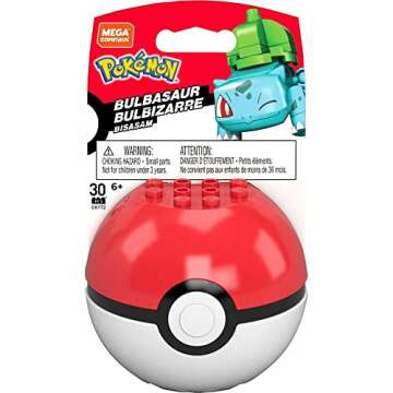 Mega Construx Pokemon Bulbasaur Figure - Build and Display Your Favorite Pokémon!