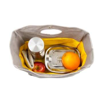 Fluf Big Lunch, Organic Cotton Lunch Bag, Grub