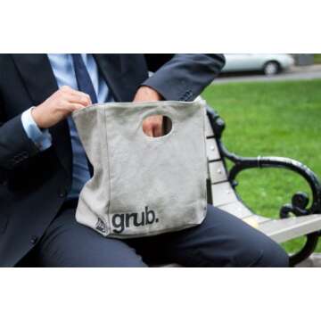 Fluf Big Lunch, Organic Cotton Lunch Bag, Grub