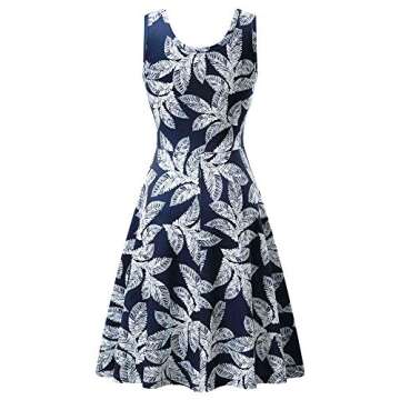 FENSACE Fit and Flare Summer Beach Midi Dresses for Women