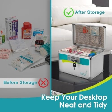 Glosen Medicine Lock Box for Secure Medication Storage