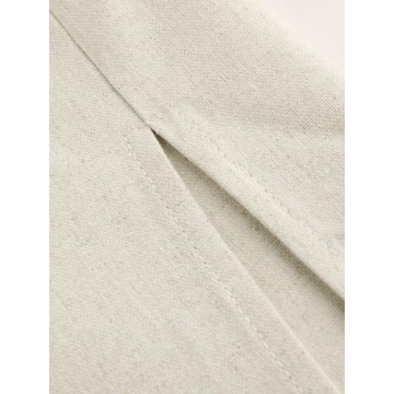 CIDER French Riviera Linen-Blend Mid Rise Midi Skirt