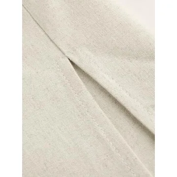 CIDER French Riviera Linen-Blend Mid Rise Midi Skirt