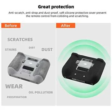 HeiyRC Protective Silicone Case Cover for DJI Mini 3 Pro DJI RC Remote Controller Protector Accessory(Black)