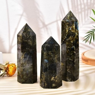 MOGEMT Large Labradorite Crystal – Stunning Home Decor