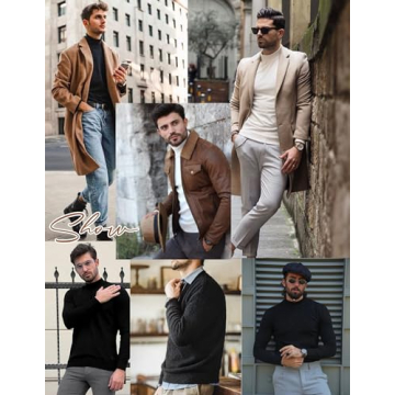 Ekouaer Men's Mock Turtleneck Sweater - Versatile and Comfortable