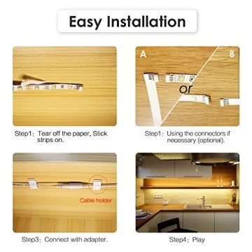 WOBANE Under Cabinet LED Lighting Kit - Easy Install