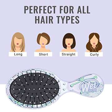 Wet Brush Osmosis Mini Detangler - Sparkling Sea Life - Detangling Travel Hair Brush - Ultra-Soft IntelliFlex Bristles Glide Through Tangles with Ease - Protects Against Split Ends and Pain-Free