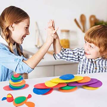 Colorful Wooden Balancing Blocks for Kids' Imaginative Play